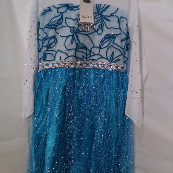 Frozen Elsa Girls Costume Color Blue/ White Size 7/8 NWT - Picture 4 of 5
